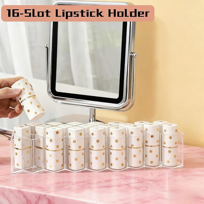 Lipstick Organizer Holder 16 Spaces Fish Shape Cosmetic Lip Gloss Organizer - Image 3