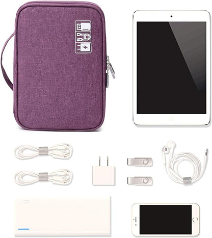 Lanola Travel Cable Organizer Bag, Electronic Accessories Case Portable Double - Image 5