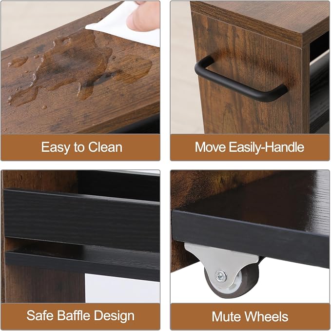 TEAMIX 4 Tier Slim Storage Cart - Image 5