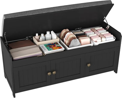 HOMEFORT 41.3" Shoe Bench with Lift Top Storage, Entryway Bench with Cushioned by HOMEFORT