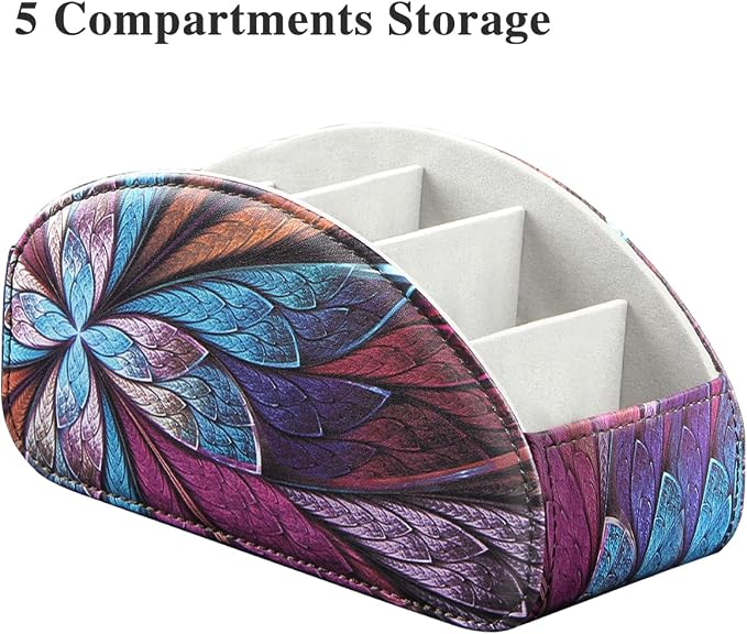 YAPISHI Remote Control Holder, 5 Compartments TV Remote Holder Caddy - Image 5