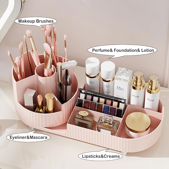 Pink Rotating Vanity Organizer - Image 4