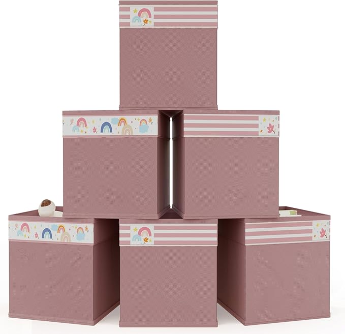 homyfort Cube Storage Organizer Bins, 12x12 Inch Fabric Bins by homyfort