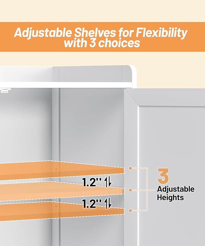 Akxomel Tall Bathroom Floor Cabinet - Image 7