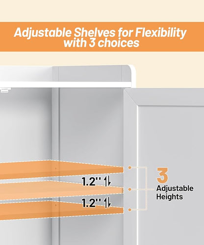 Akxomel Tall Bathroom Floor Cabinet - Image 7