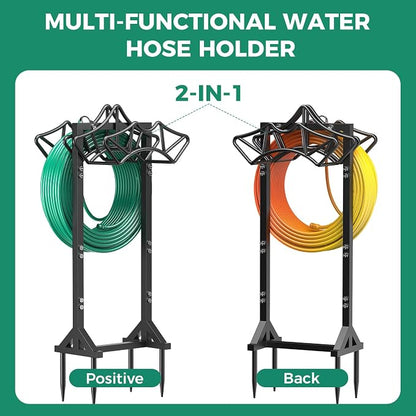 Garden Hose Holder Holds 2 * 160Ft Hoses, Heavy-Duty Freestanding Hose Holder - Image 4