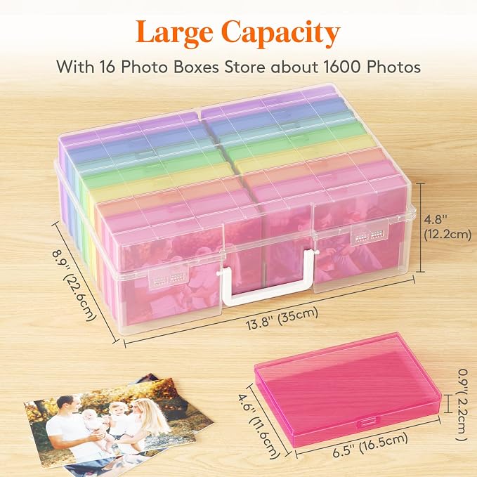 Lifewit 16 Pcs Photo Storage Box - Image 3