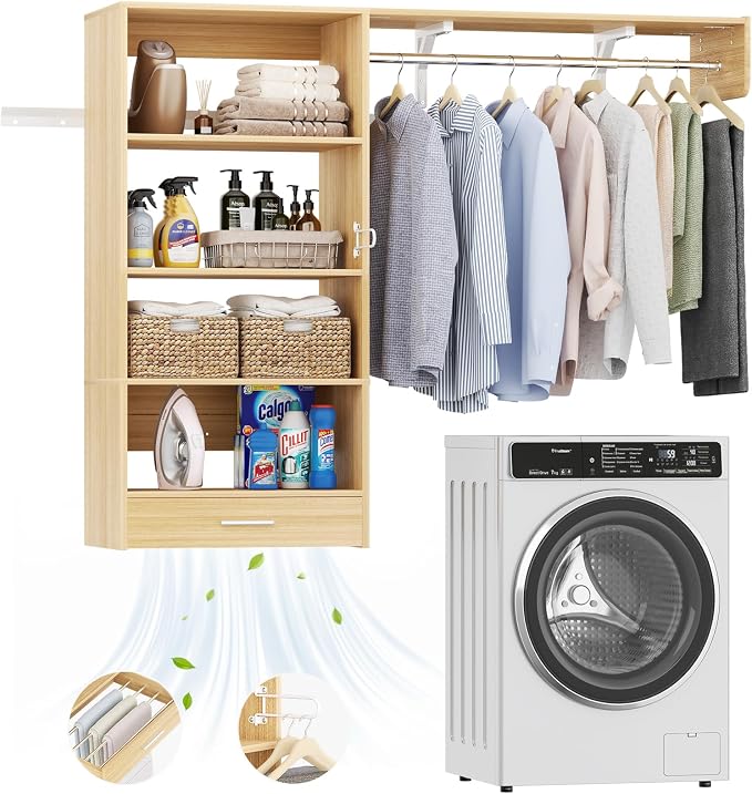 Armocity 60" Wall Mounted Laundry Room Organization by Armocity