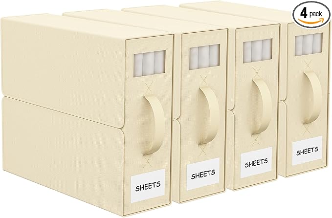 Foldable Bedding Organizer, Fabric Storage Bins by HSFTEC