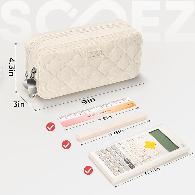 Sooez Large Pencil Case Pouch, Extra Big Pencil Bag - Image 5