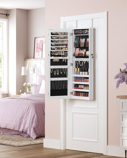 SONGMICS Jewelry Cabinet Armoire, Lockable Wall-Mounted Organizer Unit - Image 7