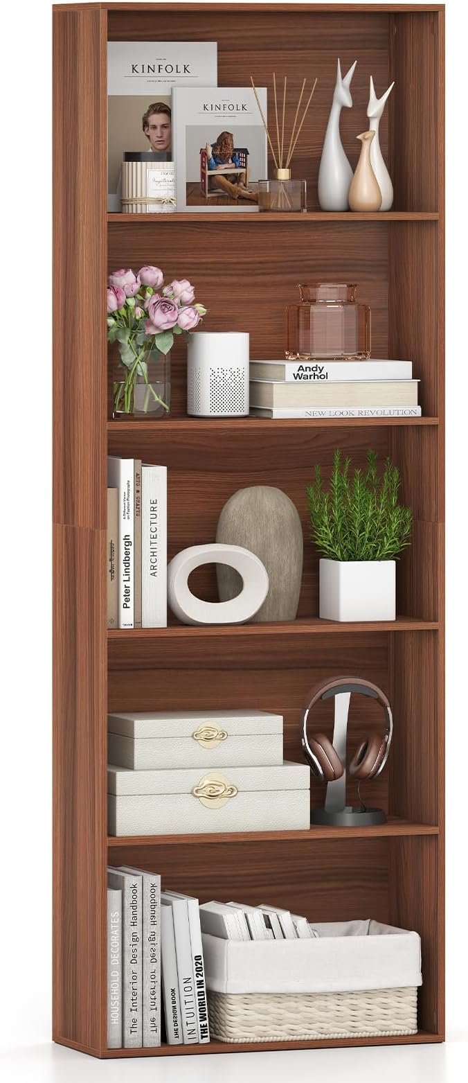 Giantex 5-Tier Bookshelf, Freestanding Bookcase by Giantex