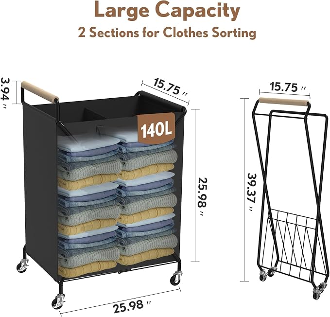 Foldable Metal Laundry Basket - Image 4