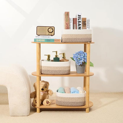 Small Storage Baskets for Organizing | Closet Organizer Bins | Shelf Toy Basket - Image 6
