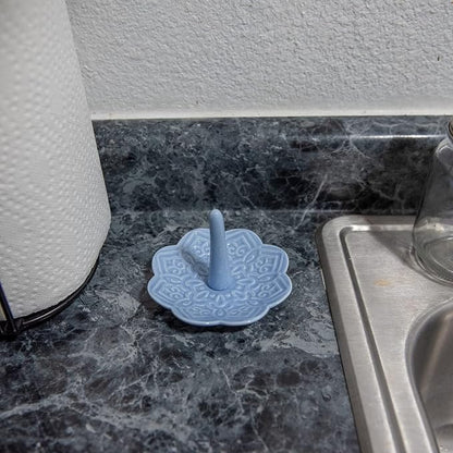 Ceramic Blue Mandala Ring Holder Decorative Jewelry Holder/Trinket Tray - Image 6