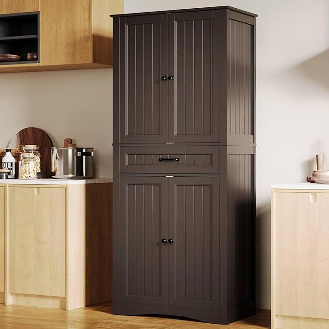 Gizoon 71'' Kitchen Pantry Storage Cabinet, Freestanding Pantry Organizers and - Image 3