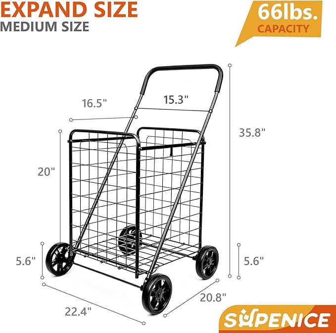 Grocery Utility Shopping Cart - Image 3
