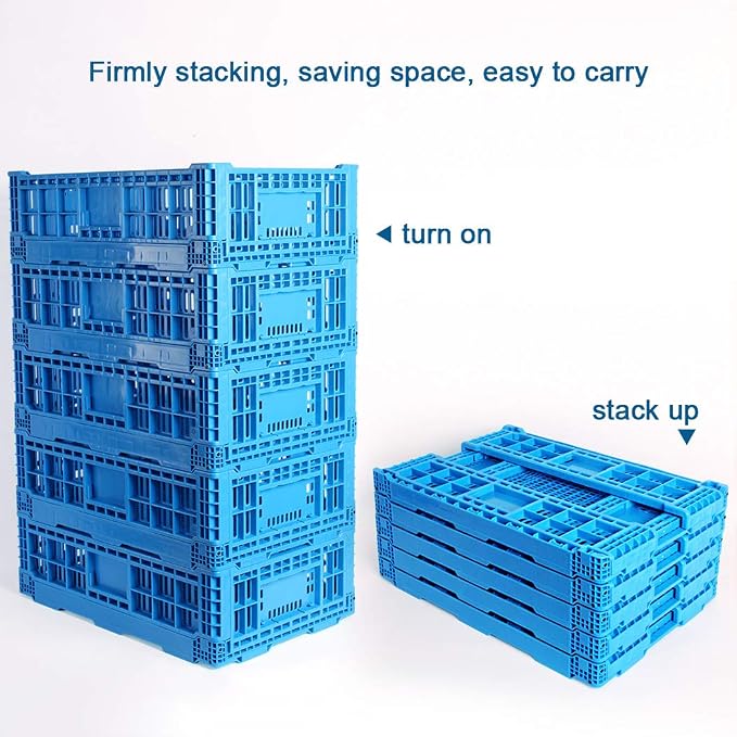 Collapsible Storage Bin Containe，43 Liter Transfer box, crate Transit storage - Image 3