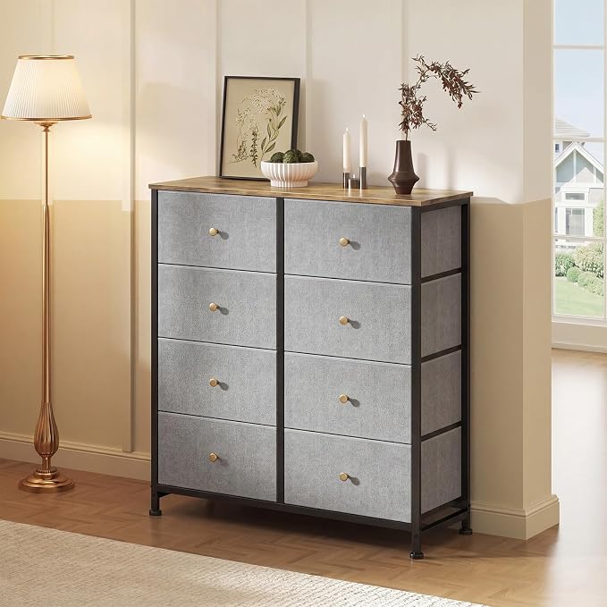 Sweetcrispy 8 Drawer Dresser for Bedroom, Organizer Storage Drawers, Chest of - Image 2
