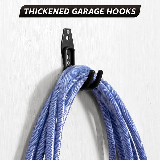 20 Pack Utility Steel Heavy Duty Wall Mount Garage Hooks, - Image 7