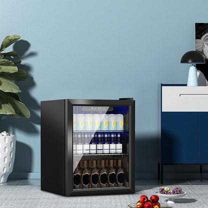 1.6 Cu.Ft Mini Fridge for 70 Cans, Small Beverage Refrigerator - Image 6