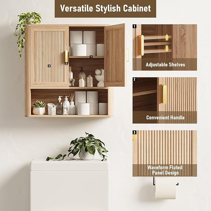 INNOD Bathroom Wall Storage Cabinet, Medicine Cabinet - Image 3