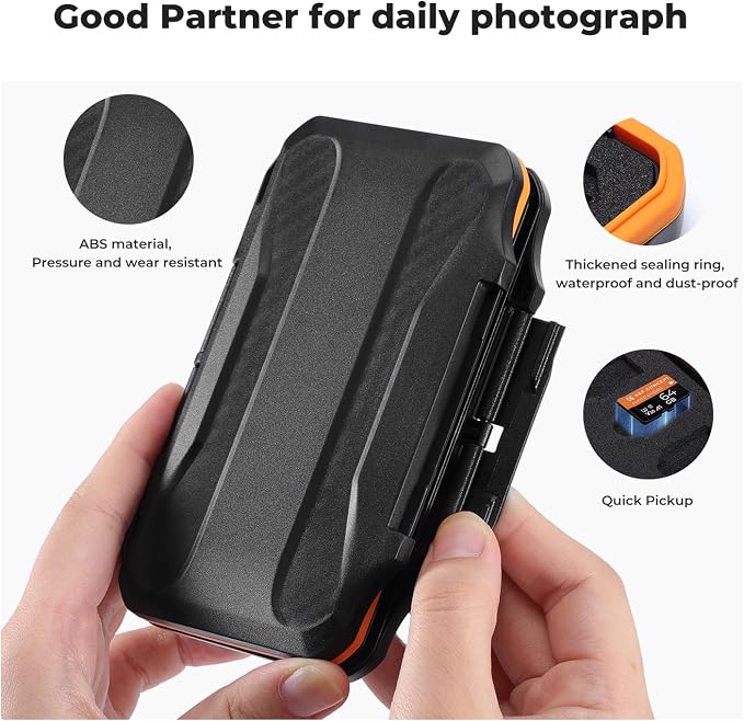 K&F Concept 28 Slot SD Card Case, Water-Resistant Anti-Shock/Dust SD/TF Card - Image 3