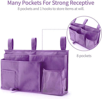 Bseash Bunk Bed Organizer, Bedside Caddy Hanging Bed Organizer Storage Bag 8 - Image 2
