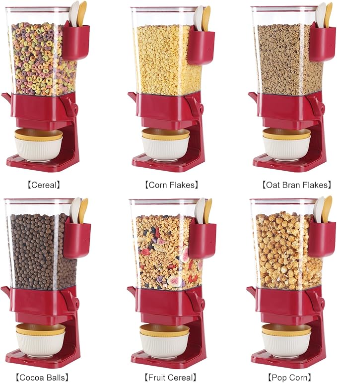 Cereal Dispenser Countertop Red 2 Pack - Image 6