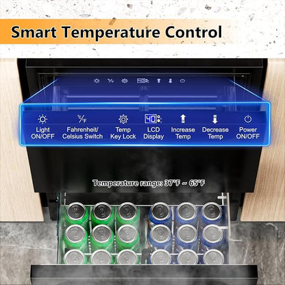 24 Inch Under Counter Dual Drawer Beverage Fridge, Weather Proof Outdoor - Image 4