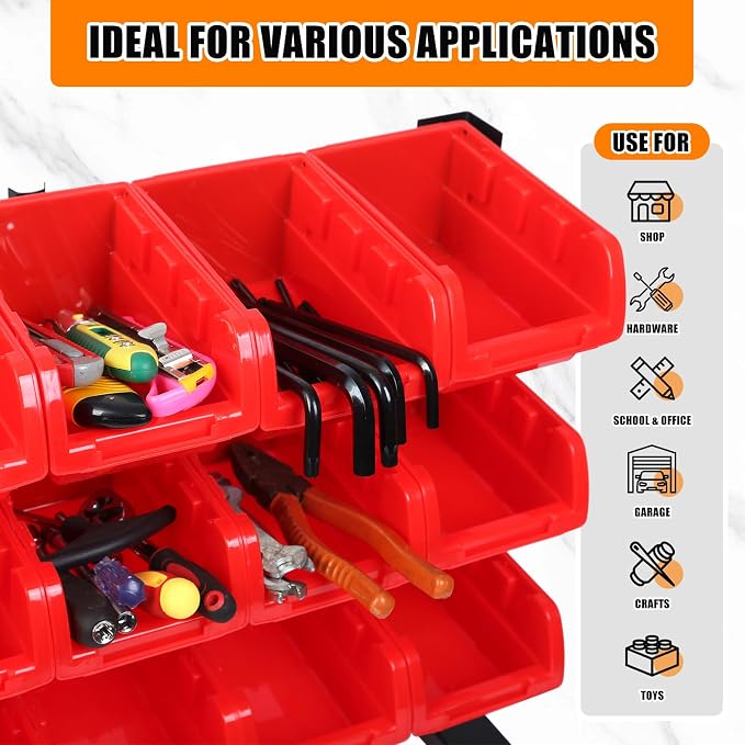 MaxWorks 80695 Bench/Table Top 15-Bin Parts Rack - Image 4