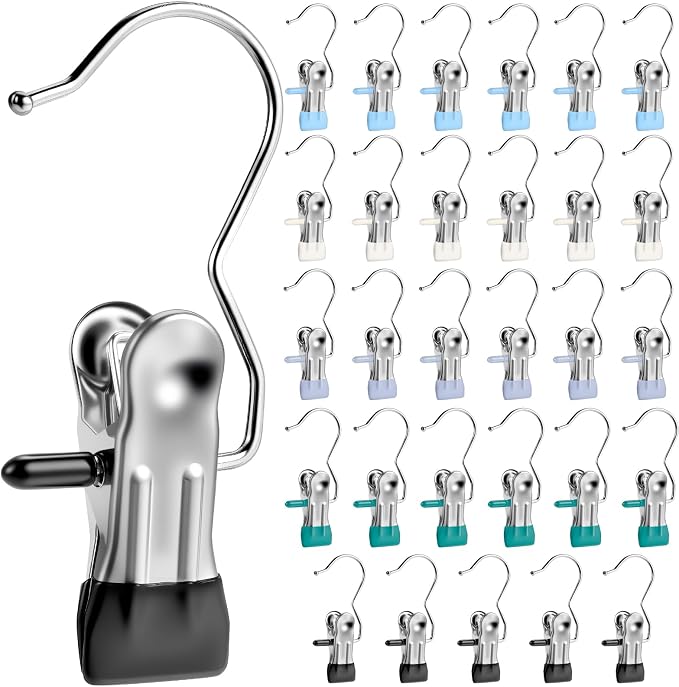 Senbowe 30 Pack Heavy Duty Clothes Pins, Boot Hangers by Senbowe