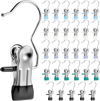 Senbowe 30 Pack Heavy Duty Clothes Pins, Boot Hangers by Senbowe