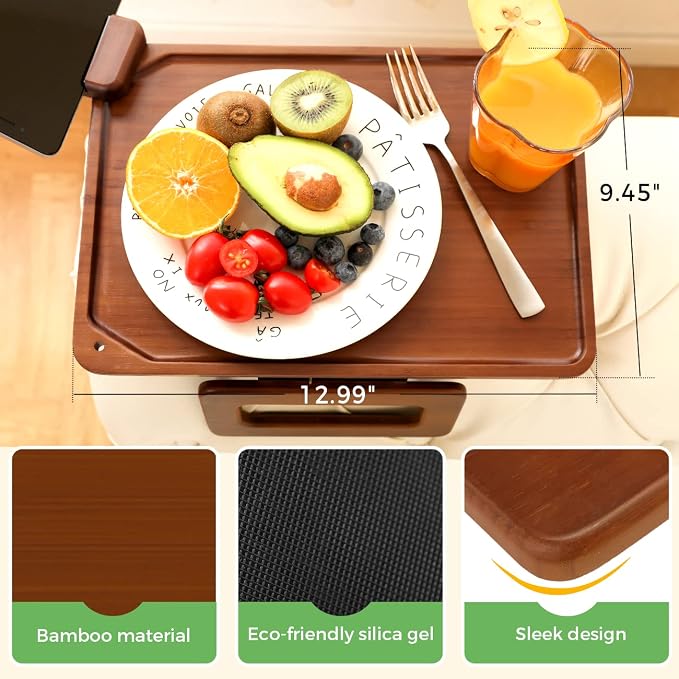 Smatdecis Couch Arm Tray Table Sofa Arm Clip, Armrest Tray Table Suitable - Image 4