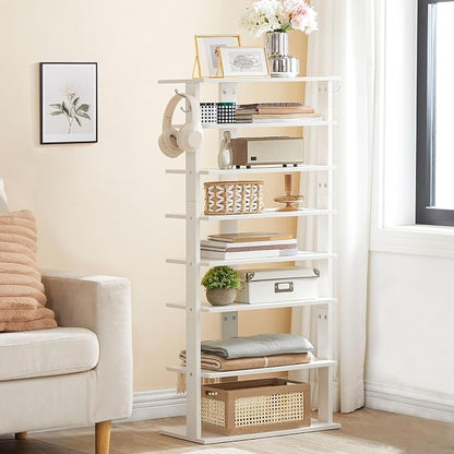 HOOBRO Vertical Shoe Rack, 8 Tier Wooden Shoe Storage Organizer - Image 9