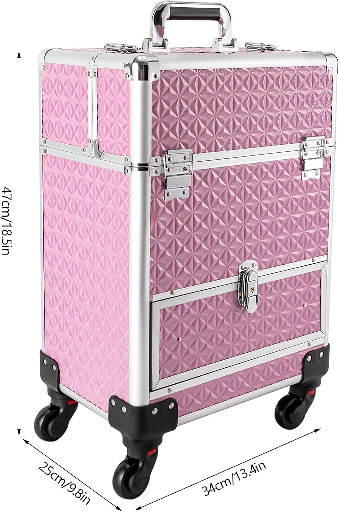 Rolling Makeup Case, Nail Storage Box - Image 2