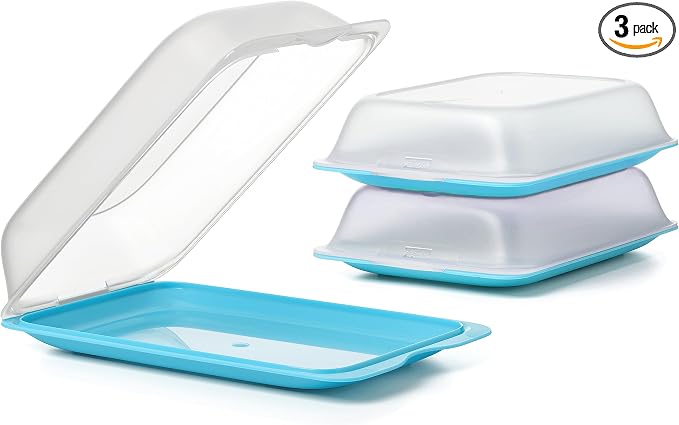 TATAY Cold Meat Containers for Fridge | Set of 3 Maxi | Fridge Storage | by TATAY