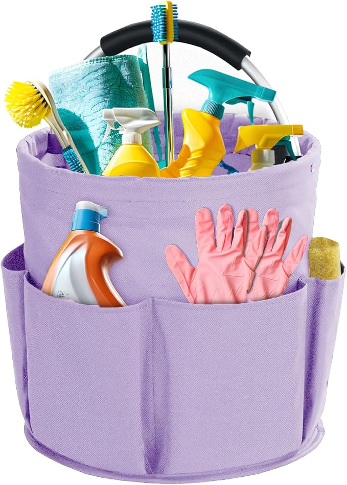 Cleaning Caddy with Handle, Cleaning Products Organiser, 17L Foldable Storage by Bototack