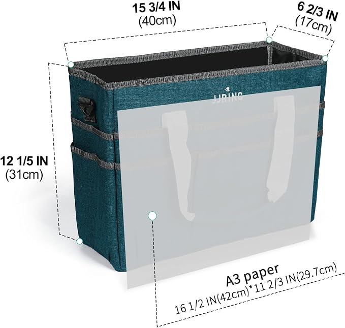 JJRING Craft Organizer Tote Bag, Large Art Storage Caddy - Image 2