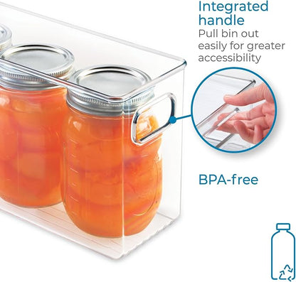 iDesign Slim Clear Plastic Storage Bin, Tall Narrow | Organizer, - Image 3