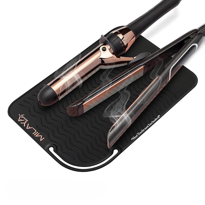 Vanity Accessories Heat Resistant Mat – Silicone Flat Iron & Curling Iron Holder by Unknown