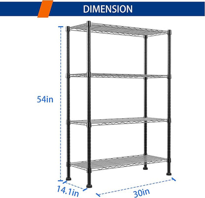 REGILLER 4-Wire Shelving Metal Storage Rack Adjustable Shelves, Standing - Image 3
