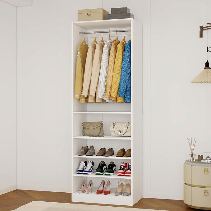 vomavex Closet System with Shoe Rack and Hanging Space, 2FT Closet Organizer by VOMAVEX