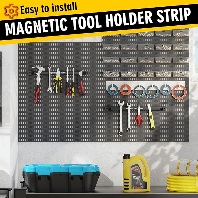 Double Sided Magnetic Tool Holder, 12 Inch Magnetic Tool Bar, Heavy Duty Wall - Image 9