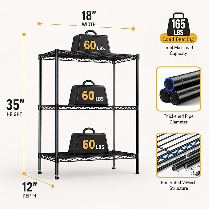 GRANNY SAYS 3-Tier Narrow Storage Shelves - Image 3