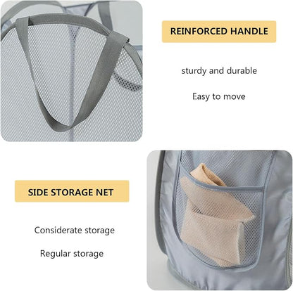 Foldable Mesh Popup Laundry Hamper, Laundry Basket Easy to Open and Fold - Image 6