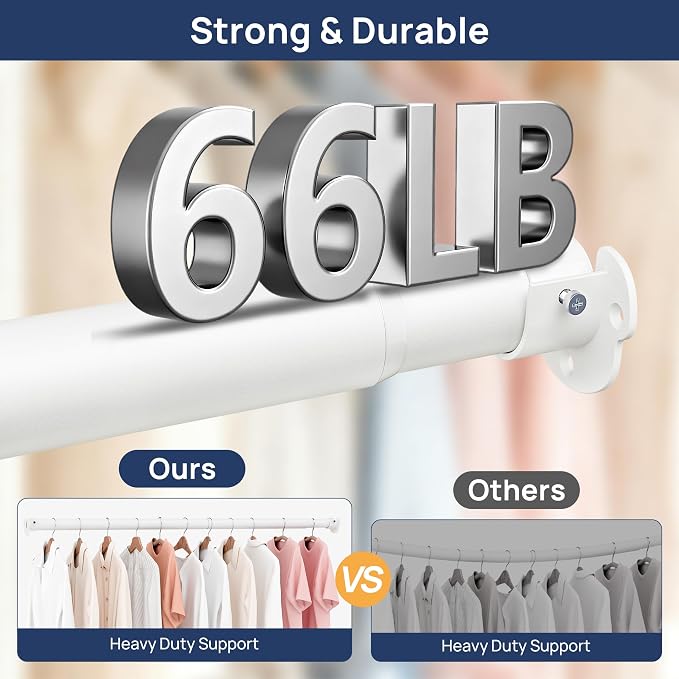 ENJOYBASICS 17-67" Heavy Duty Closet Rod - Image 6