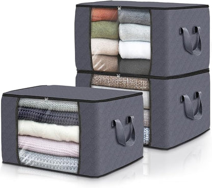 Fab totes Storage Bags, Clothes Blanket Storage Bins Foldable Closet Organizers by Fabtotes