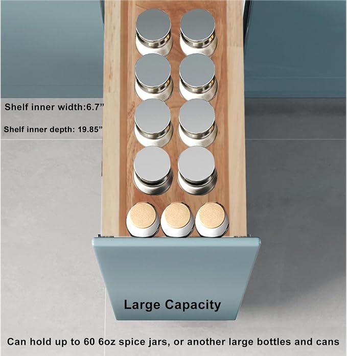 DINDON Pull Out Spice Rack Cabinet Organizer - Image 6