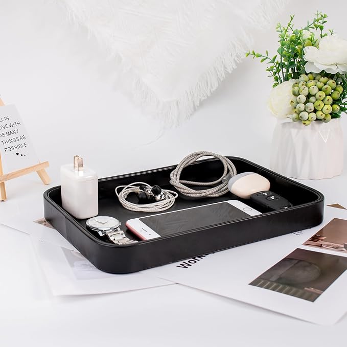 SANQIANWAN Faux Leather Valet Tray - Image 5